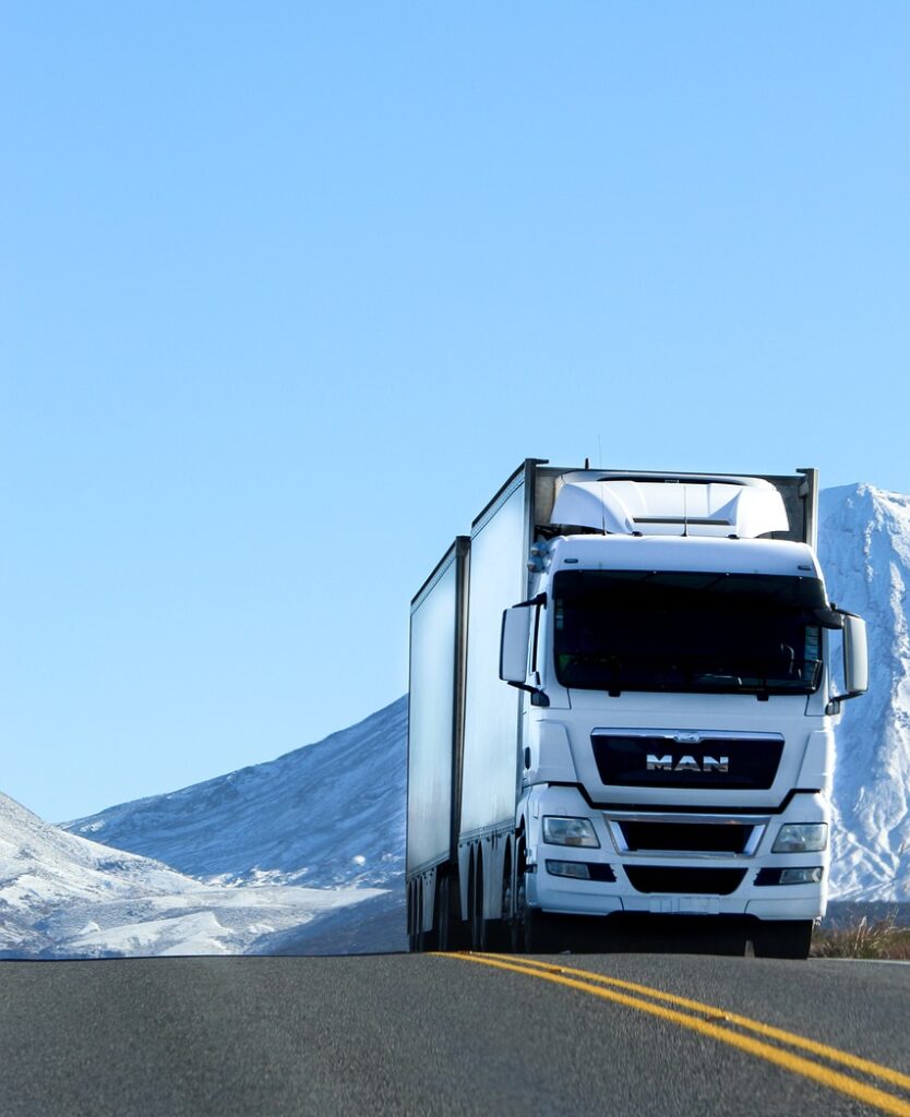 truck, road, vehicle